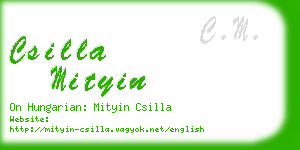 csilla mityin business card